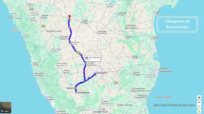 Glimpses of Karnataka Route Map