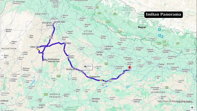 Indian Panorama Route Map