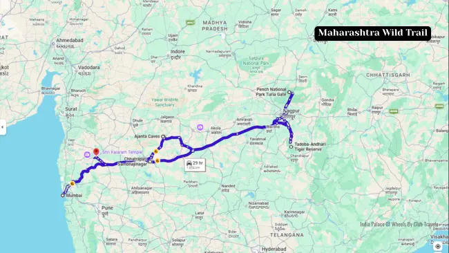 Maharashtra Wild Trail Route Map